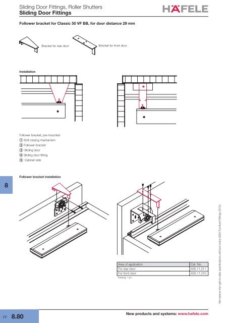 Sliding Door Fittings - Hafele