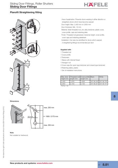 Sliding Door Fittings - Hafele