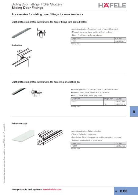 Sliding Door Fittings - Hafele