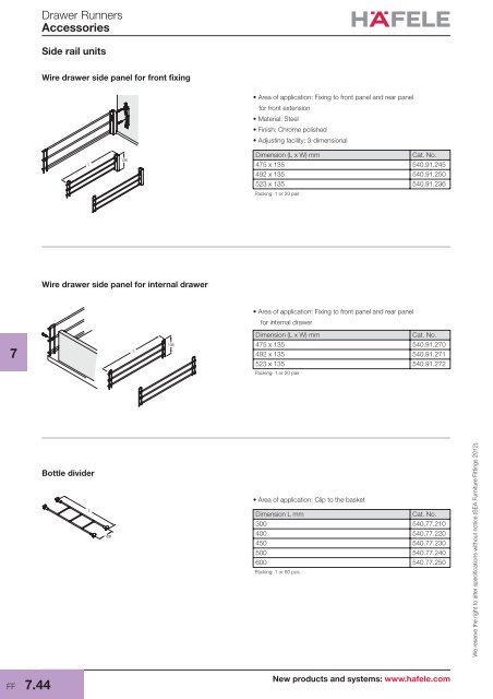 Drawer Runners Ac