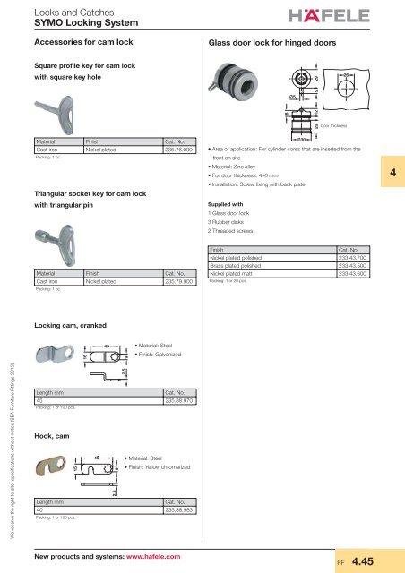 SYMO Locking System - Hafele