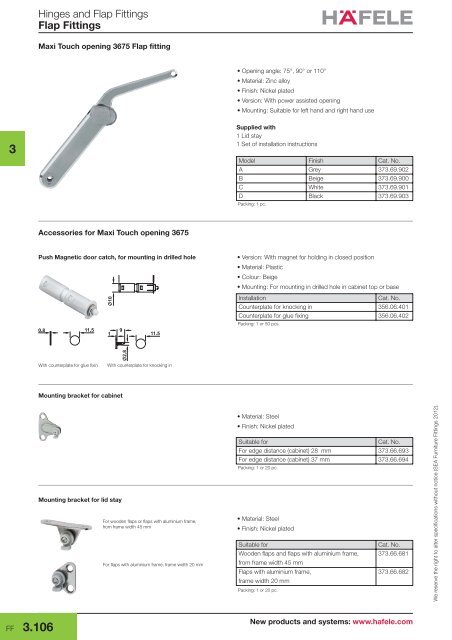 Flap Fittings - Hafele