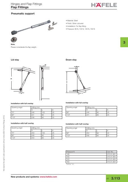 Flap Fittings - Hafele