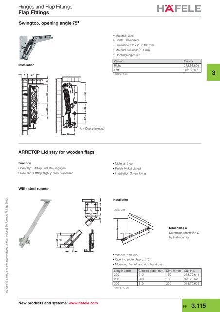 Flap Fittings - Hafele