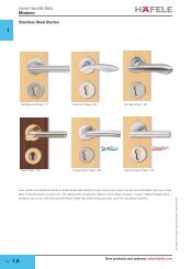 Modern lever handle sets - Hafele