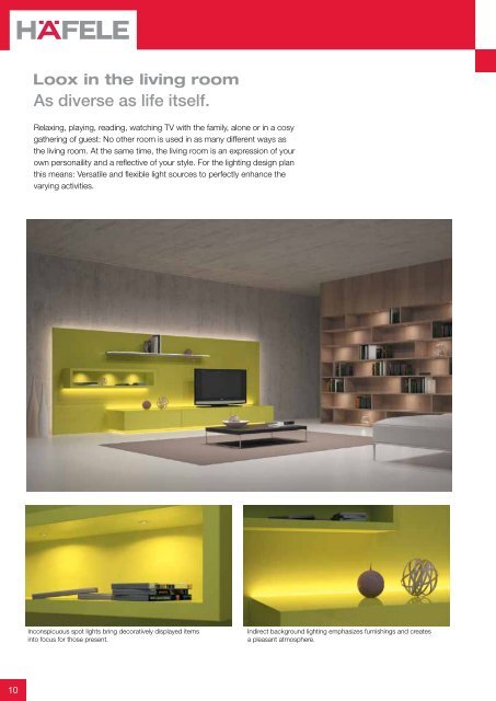 THE LED LIGHTING SYSTEM FOR FURNITURE 2012 - Hafele