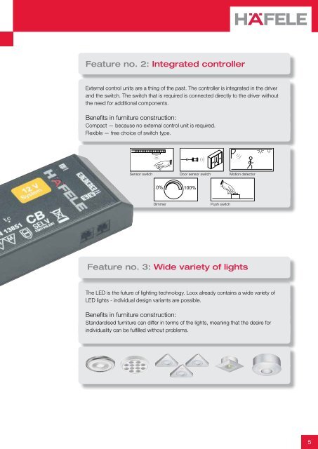 THE LED LIGHTING SYSTEM FOR FURNITURE 2012 - Hafele