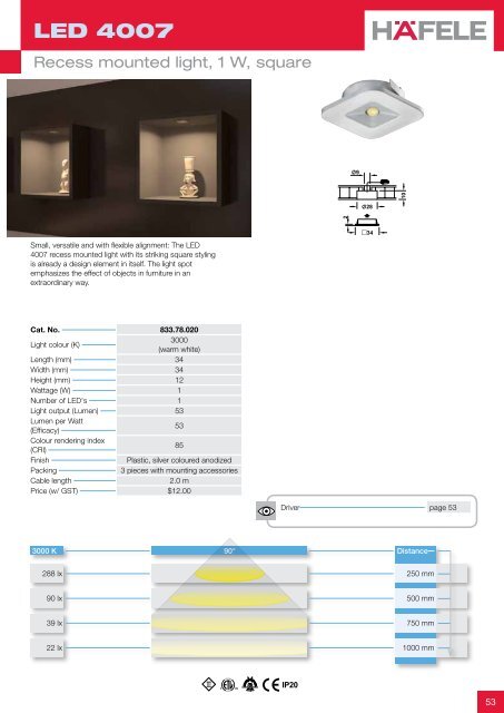 THE LED LIGHTING SYSTEM FOR FURNITURE 2012 - Hafele