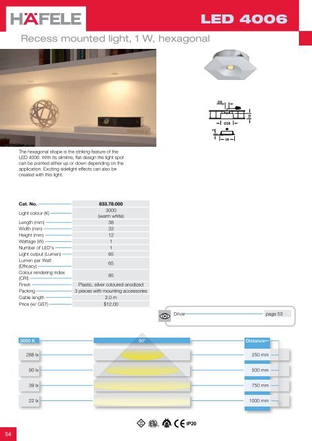 THE LED LIGHTING SYSTEM FOR FURNITURE 2012 - Hafele