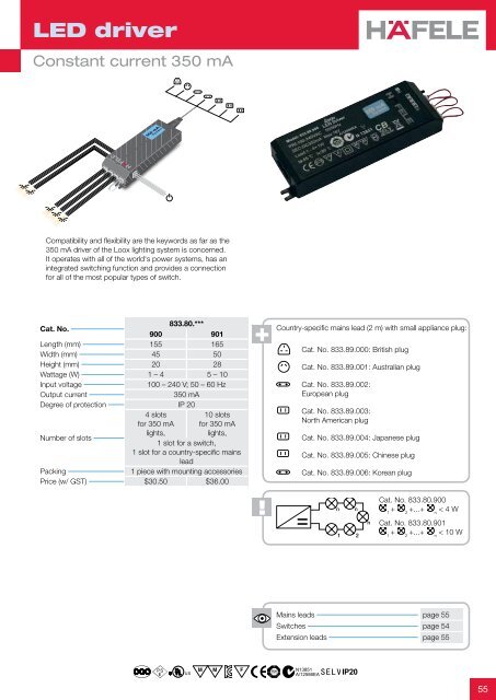 THE LED LIGHTING SYSTEM FOR FURNITURE 2012 - Hafele