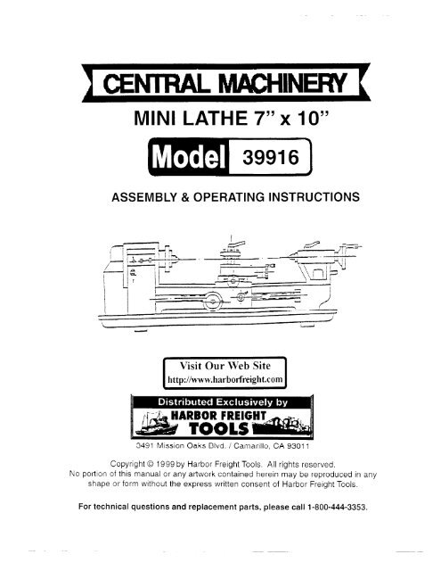 Central machinery sale 7x10 mini lathe