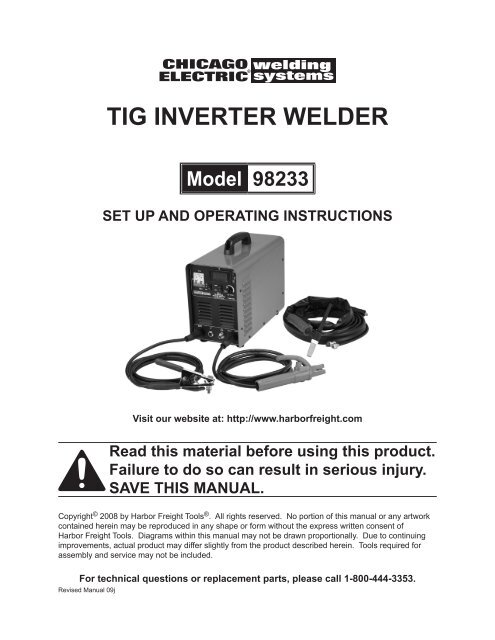 TIG InverTer welder - Harbor Freight Tools