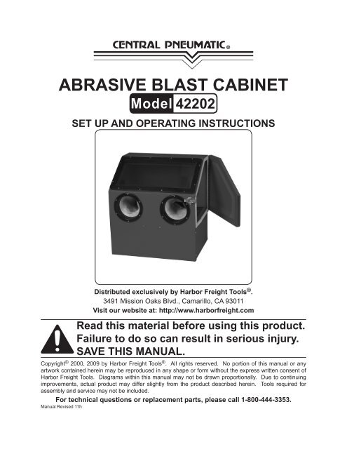 Abrasive Blast Cabinet Harbor Freight