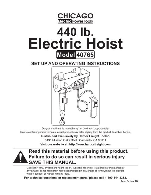 Electric Hoist Harbor Freight Tools