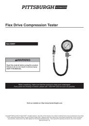 Flex Drive Compression Tester - Harbor Freight Tools