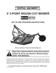5' 3-POINT ROUGH CUT MOWER - Harbor Freight Tools