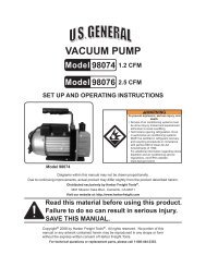 vacuum pump - Harbor Freight Tools