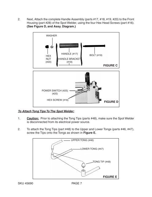 spot welder - Harbor Freight Tools