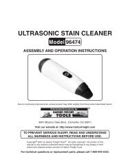 ultrasonic stain cleaner - Harbor Freight Tools