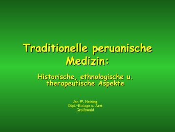 Traditionelle peruanische Medizin: Historische ... - Entheovision