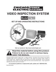 VIDEO INSPECTION SYSTEM - Harbor Freight Tools