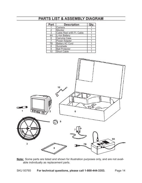 VIDEO INSPECTION SYSTEM - Harbor Freight Tools