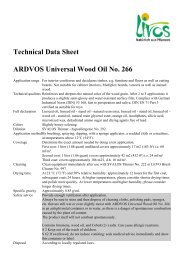 Technical Data Sheet ARDVOS Universal Wood Oil No. 266