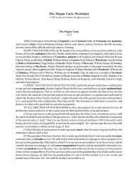 Magna Carta with Annotations, abridged - EDSITEment