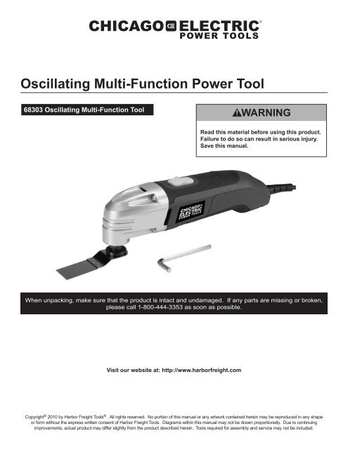 Oscillating Multi-Function Power Tool - Harbor Freight Tools