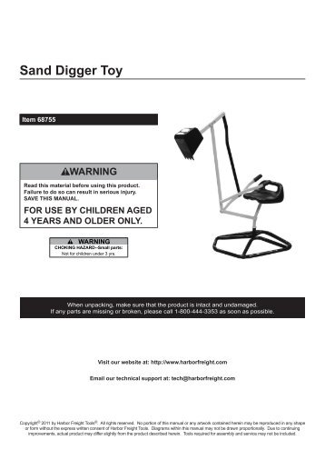 Sand Digger Toy - Harbor Freight Tools