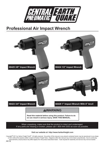 Professional Air Impact Wrench - Harbor Freight Tools