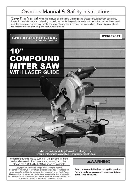 MITER SAW - Harbor Freight Tools