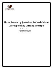 Three Poems by Jonathan Rothschild and Corresponding Writing ...