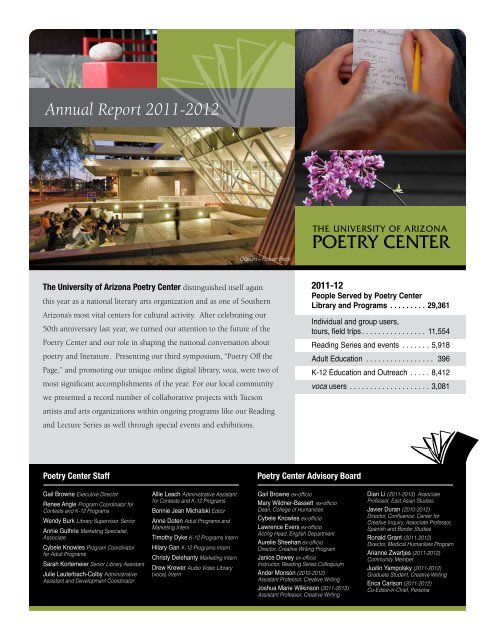 here - The University of Arizona Poetry Center