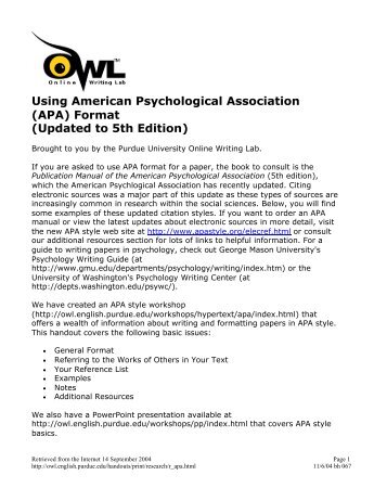 how to cite information using apa format hartnell college