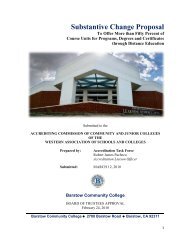 Substantive Change Proposal - Barstow Community College