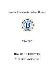 Barstow Community College District 2006-2007 BOARD OF ...