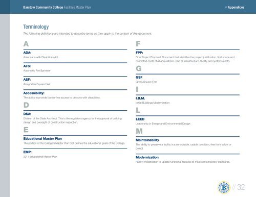 Facilities Master Plan - Barstow Community College