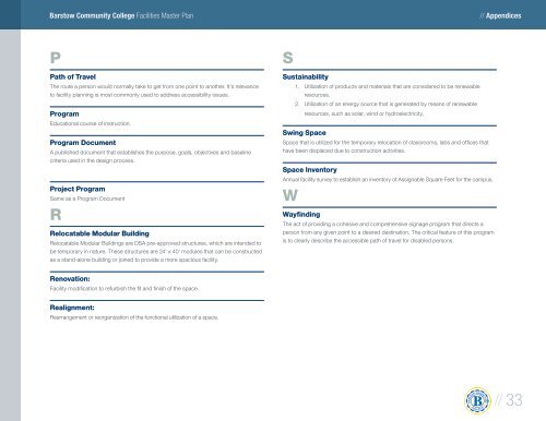 Facilities Master Plan - Barstow Community College