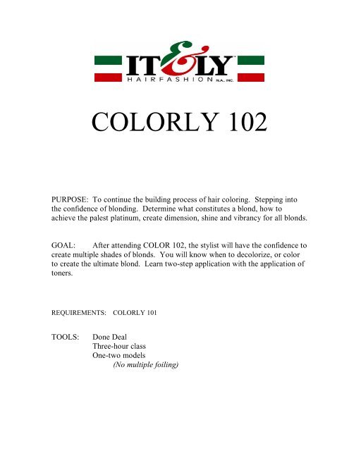 COLORLY 102 - IT&LY; Hairfashion