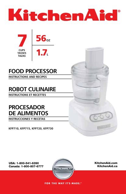 KitchenAid - Procesador de alimentos de 13 tazas, color blanco
