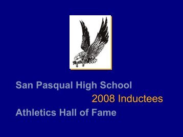 View the 2008 Athletic Hall of Fame Inductee's Bios