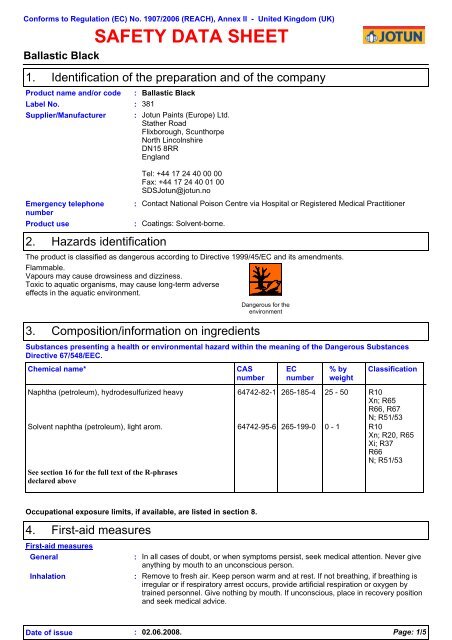 Safety Data Sheet