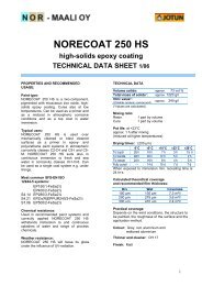 NORECOAT 250 HS high-solids epoxy coating