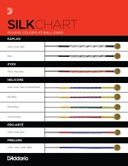 BOPR Silk Chart - D'Addario Bowed Strings