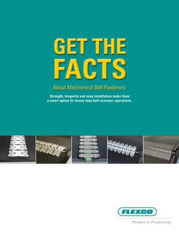 Get the Facts about Mechanical Belt Fasteners - Flexco