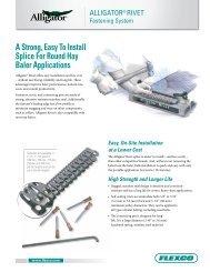 A Strong, Easy To Install Splice For Round Hay Baler ... - Flexco