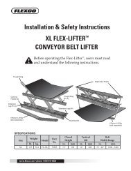 XL FLEX-LIFTERâ¢ CONVEYOR BELT LIFTER Installation ... - Flexco