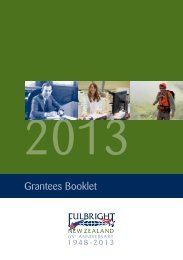 Fulbright New Zealand Grantees Booklet 2013