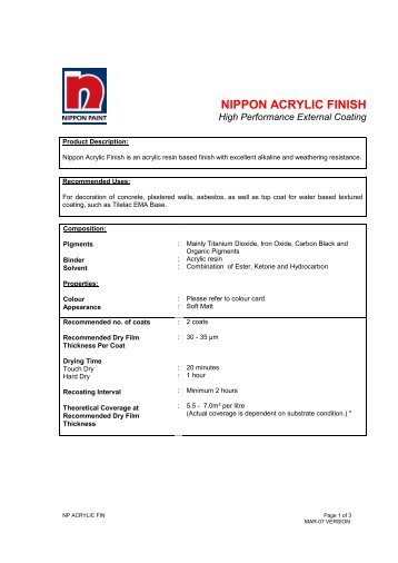 View TSDS - Nippon Paint Malaysia